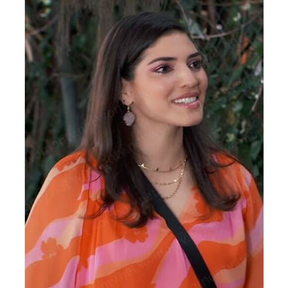 NWT Ramy Brook Raynn Blouse Top Ballon Sleeves V-neck Size Medium (oversized) - Picture 4 of 4